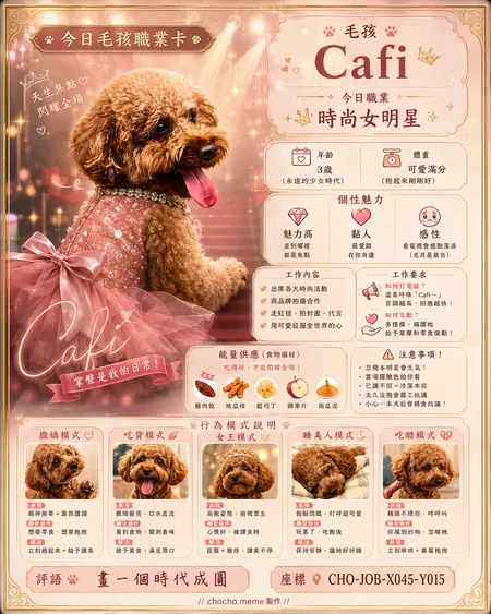毛孩風格投票卡