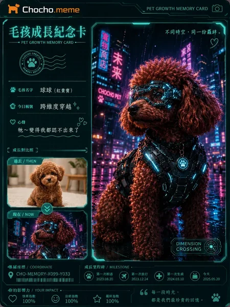 毛孩成長紀念卡