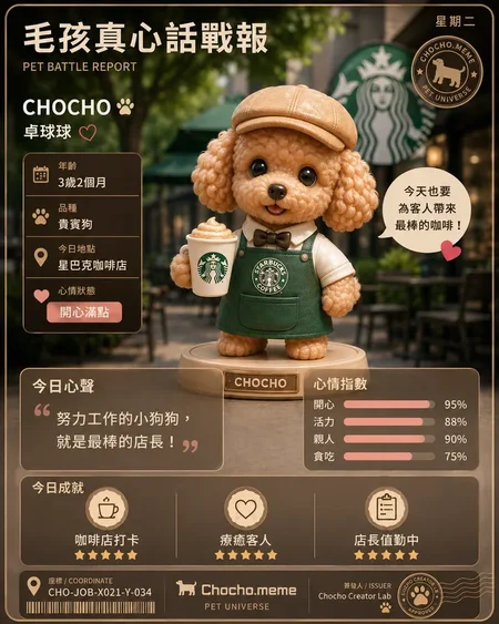 今日毛孩職業卡