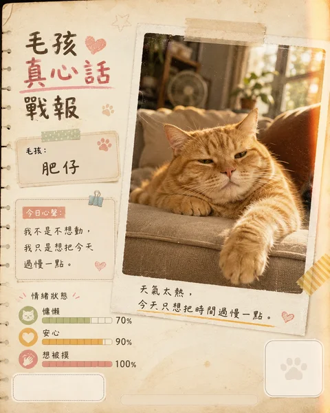 毛孩真心話戰報