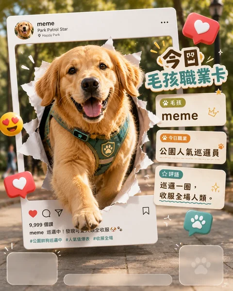 今日毛孩職業卡